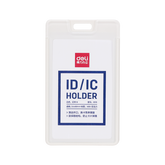 Deli ABS Name Badge Vertical 54×89mm White - Al Masam Stationery LLC